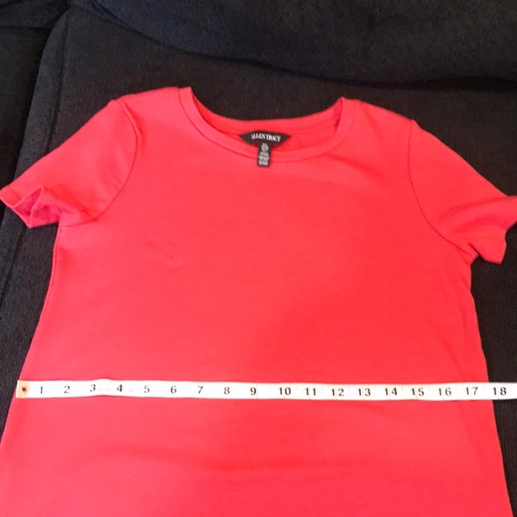 Ellen TRACY 94% Pima Cotton 6% Spandex Crew Neck Tee Shirt Dress Side Pockets-S - Picture 8 of 10